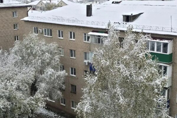Первый снег выпал в нескольких районах Оренбуржья